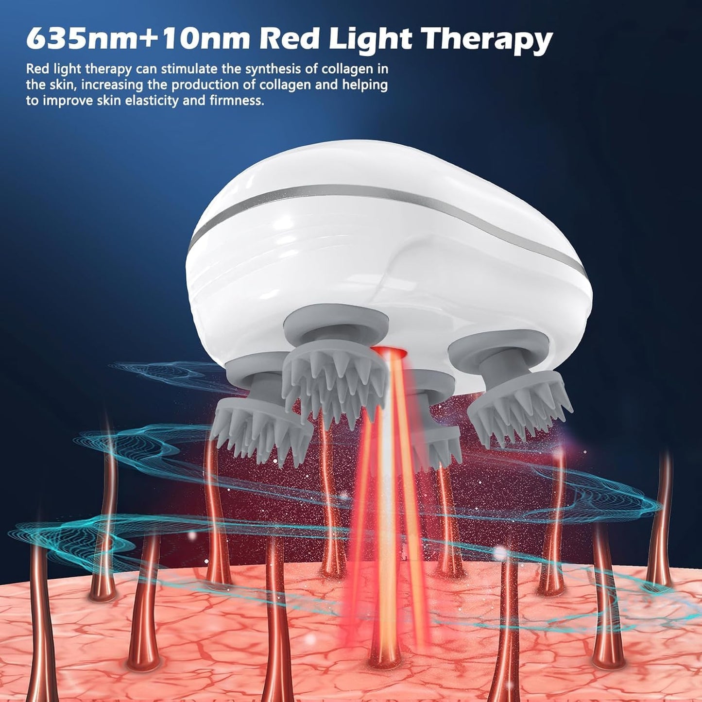 Scalp Massager, Rechargeable Electric Head Kneading Massager