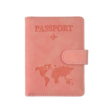 Elegant World Map Print Travel Passport Wallet
