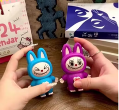 Labubu Key chain Expression Change Toy 1pc Random (Labu Face Change) Key Chain