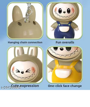 Labubu Key chain Expression Change Toy 1pc Random (Labu Face Change) Key Chain