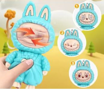 Labubu Key chain Expression Change Toy 1pc Random (Labu Face Change) Key Chain
