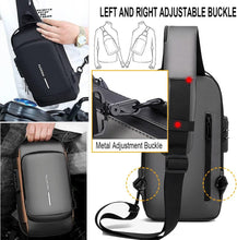 Anti theft Crossbody Sling Bag, Waterproof Chest Daypack with USB Charging, Shoulder Backpack for Men Women
