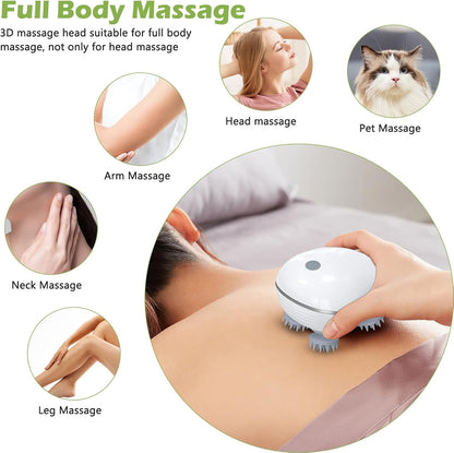 Scalp Massager, Rechargeable Electric Head Kneading Massager