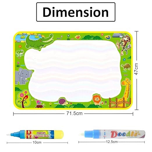 Water Doodle Mat for Kids - Combo of 1, Reusable Gift for Kids Age 3 to 7 | Mess Free Water Drawing for Toddlers | Learning and Educational Doodle Mat for Girls