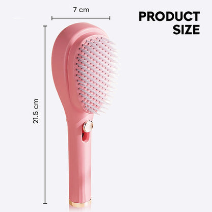 Self-Cleaning Hair Brush for Women & Men – Anti-Hair Wrap, Detangling Brush with Push Button for All Hair Types