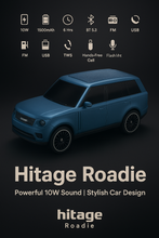 Hitage Roadie Premium 10W Wireless Bluetooth Speaker with Car Design, Mobile Holder, Flash Light, FM, USB, TF Card & Hands-Free Calling (1500mAh, Upto 6 Hrs Playtime)